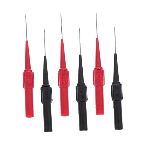 HEALEEP Banana Socket Test Lead Probes 6pcs Multimeter Test Probes Wire Piercing