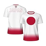 Jersey-Mesh-T-Shirt mit japanischer Flagge und Farbverlauf im 3D-Druckverfahren für Laufen und Radfahren