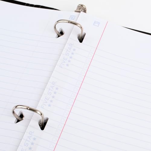Five Star Papel de folha solta + aplicativo de estudo, papel para caderno, papel pautado para faculd