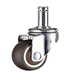 Möbelrollen 1/1.25/1.5/2 Inch Furniture Casters Wheels Rubber Swivel Castor Trolley With Brake(F,2...