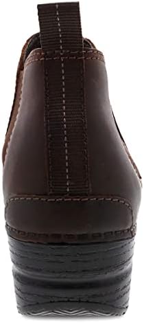 Dansko Frankie Classic Stapled Clog in Ankle Boot Style - Anti-Fatigue Rocker bottom promotes Forward Foot Motion - Premium Leather Uppers for Long-Lasting Wear Antique Brown 9.5-10 M US | Image 4
