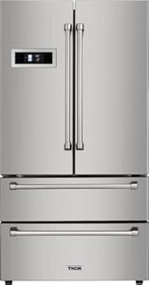 Thor Kitchen Thorkitchen HRF3601F Cabinet Depth French Door Refrigerator, Ice Maker, 36