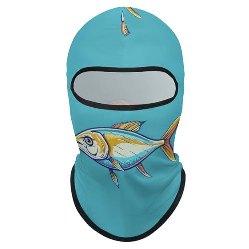 Balaclava para hombre con estampado de pez, máscara facial para esquí, ciclismo y deportes de invierno