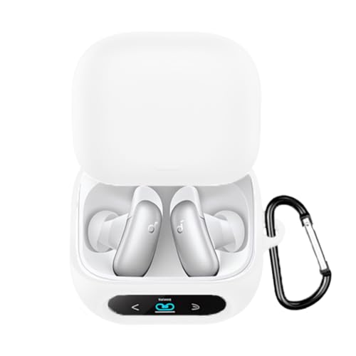 BUITFOU For Anker Soundcore Liberty 5 Pro �P�[�X Liberty 5 Pro �P�[�X �_�炩�� �V���R���� �����h�~ �L�Y�h�~ �ϏՌ� �h�o �y�� �����[�d�\ �J���r�i�t�� �����h�~(�z���C�g)