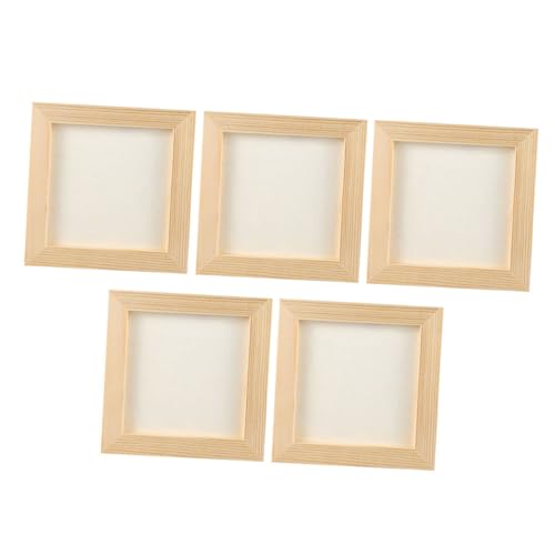 VICASKY Diy Photo Frames for Boys and Girls 5pcs Wooden Craft Frames for Boys and Girls Safe