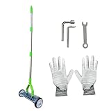 Manueller Roll-Vertikutierer mit 120cm VerstellbaremStiel – Effektiver Moosentferner & Rasenlüfter für die Rasenpflege – Robuster Gartenrechen für Moos, Laub & Grasschnitt – Rückenschonend