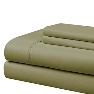 Cathay Home 108145-1800-SAG-K Salbei King Size Bettlaken-Set