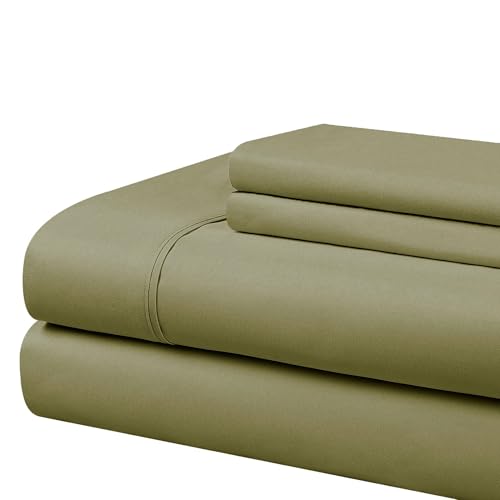 Cathay Home 108145-1800-SAG-K Salbei King Size Bettlaken-Set