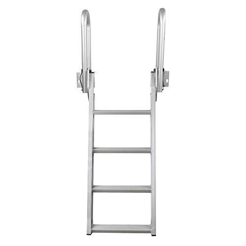image for Extreme Max 3005.4227 Heavy-Duty Aluminum Slanted Flip-Up Dock Ladder 