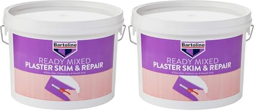 Image of Bartoline Ready Mixed Plaster Skim and Repair 5L, Easy Application Plaster for Wall and Ceiling Repairs (Pack of 2)
