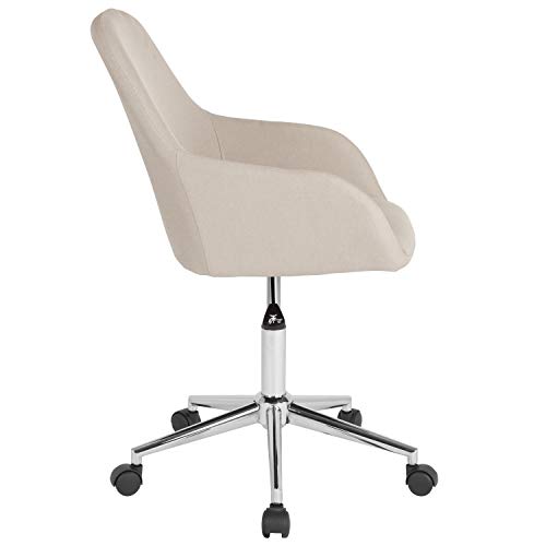Flash Furniture Cortana Home And Office Mid-Back Chair In Beige Fabric #TOP7