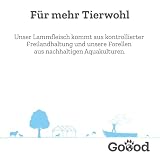 Goood - Junior Freilandlamm - Nassfutter, Welpenfutter - mit nachhaltiger Forelle, regionaler Kartoffel und Pastinake - Getreidefrei, Glutenfrei, Weizenfrei, Ohne Konservierungsstoffe - 6 x 800g