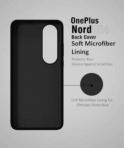 Image of LIRAMARK Liquid Silicone Soft Back Cover Case for OnePlus Nord CE4 5G (Black)
