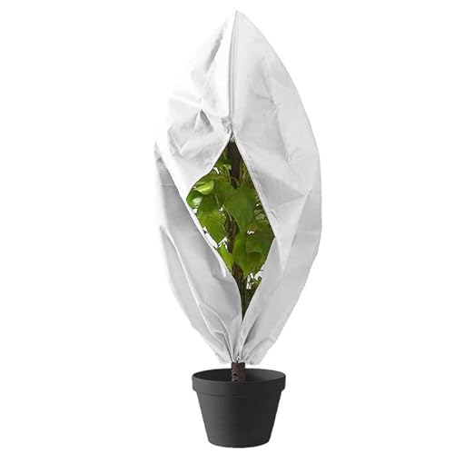 HAFRILY Pflanzenschutz Winter 80x120cm Wintervlies für Pflanzen Frostschutz mit Reißverschluss & Zugband Frostschutzhaube Atmungsaktiv Wiederverwendbar Frostschutz für Kübelpflanzen