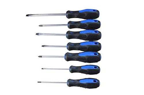 US PRO Magnetic Screwdriver Set 7pc Slotted Flat & Phillips PH0 PH1 PH2