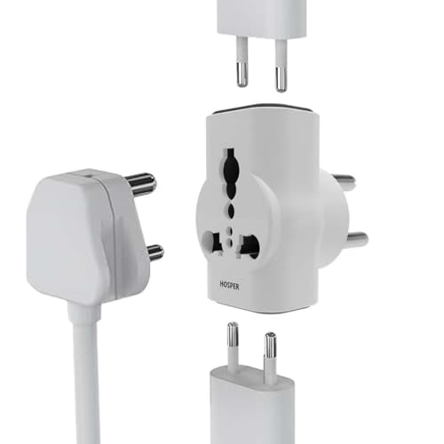 Image of 6 AMP to 16 AMP Multi Plug Adapter - Converts 6A Socket to 16A (Pack of 3)- Heavy Duty Plug Top Adapter for AC, Geyser, Washing Machine, Refrigerator