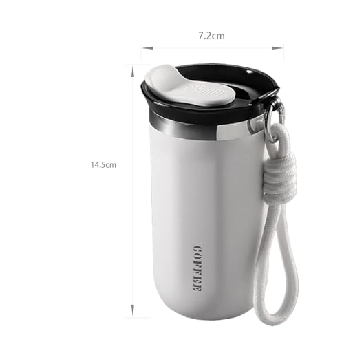 Image of Arviz Insulated Coffee Cup with Leak Proof Lid, Double Walled Vacuum Tumbler with Smart Temperature Display, Vacuum Insulation Stainless Steel Reusable for Hot Cold Coffee (Pink)
