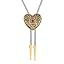 Heart Bolo Tie-gold