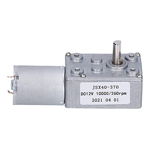 Moteur à vis sans fin JSX40-370 CC 12V 260 tr/min avec arbre de sortie perpendiculaire