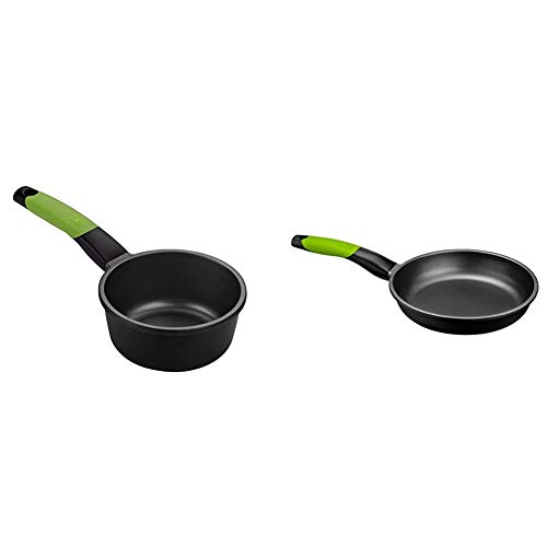 Bra Prior - Cazo, 16 Cm, Aluminio Fundido Con Antiadherente Teflon Classic + Prior - Sartén De 24 Cm, Aluminio Fundido Con Antiadherente Teflon Classic