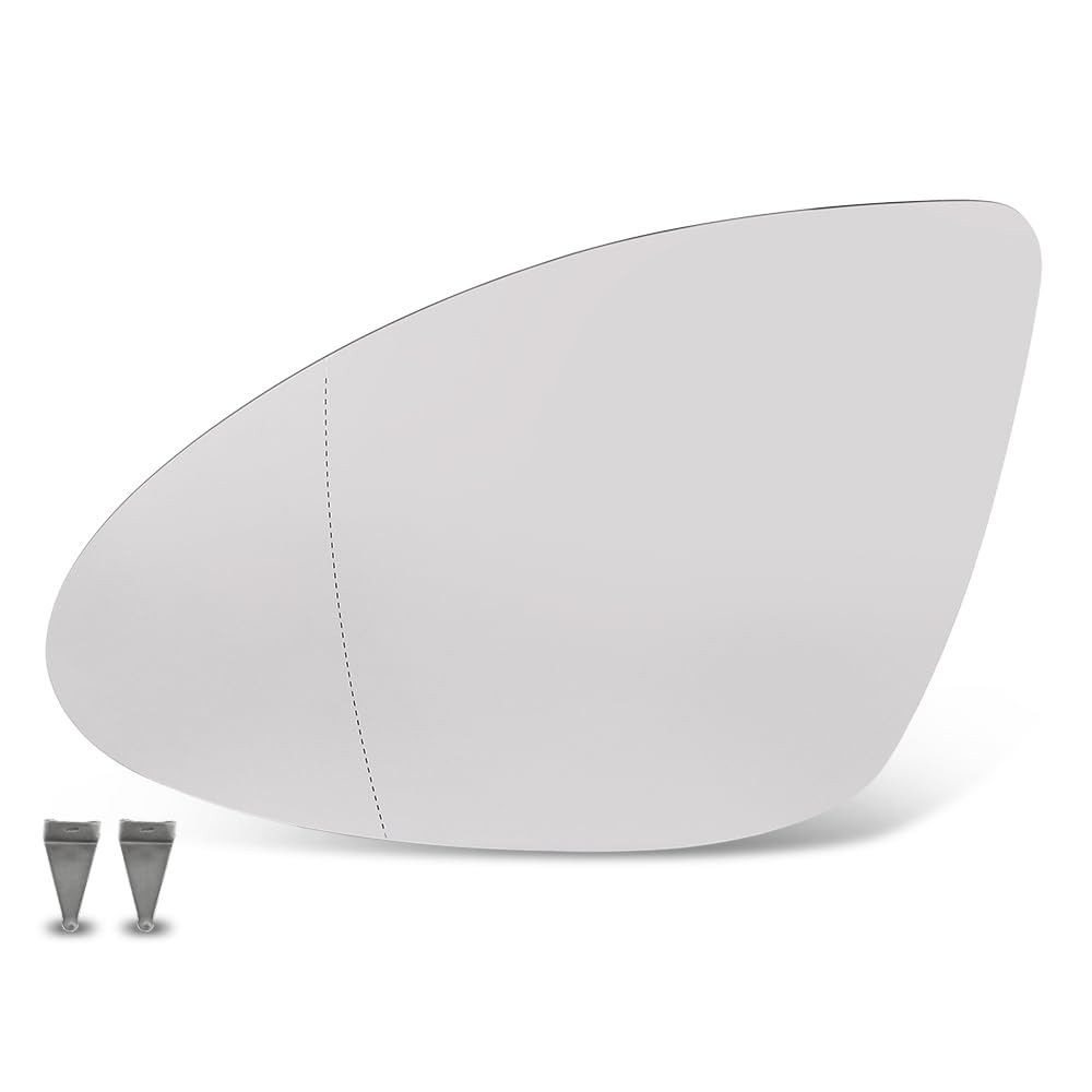 GRAND ORANGE Heated Rear View Mirror Glass Left Side Compatible with Porsche Cayenne 2011-2017 with Heat 958-731-521-20, 95873152121, 95873152120