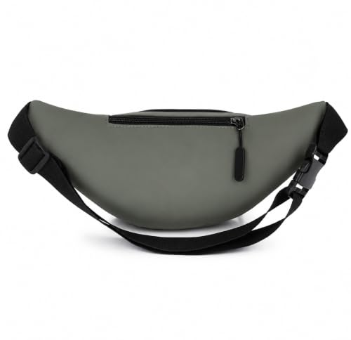 Image of Waist Bag for Man & Woman | Travel Handy Hiking Running Pouch with Zipper | Adjustable Strap Fanny Pack for Documents Money Card Phone Earphone (Green)