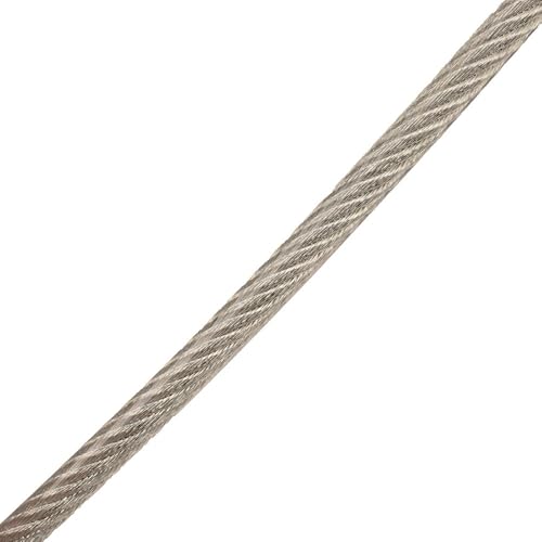 ROPE & CORD Galvanized Steel Cable – 328 ft Wire Rope for Rigging, Towing, and Lifting – 7 X 19 Coated (3/16 Inch) by ROPE & CORD - Image 2
