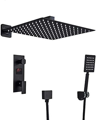 Robinet de douche LWX effet pluie 10 pouces jet anti-calcaire