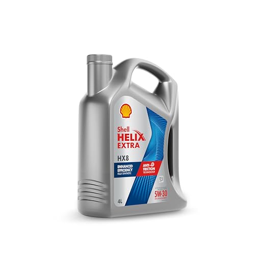 Image of Shell Helix Extra 5W-30 API SP Fully Synthetic Oil for Petrol, Diesel & CNG Cars (3.5L), Enhanced Efficiency with Anti friction Technology