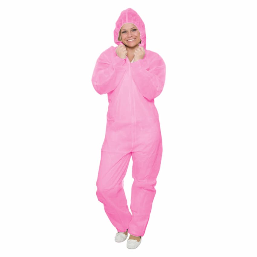 BICAP 10 x Maleroverall rosa/rosa, talla S – desechable pintor mono de pintor Carnaval Carnaval tiempo libre desechable, Rosa., S