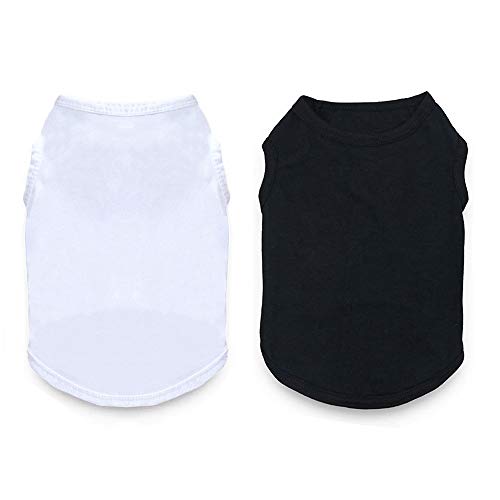 2 Packs Dog Shirts Blank Clothes Pl…