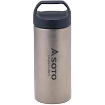 SOTO Titanium Double-Wall Vacuum Insulated Water Bottle with Lid - Ultralight & Leak-Proof for Camping, Hiking, and Outdoor Travel 200ml