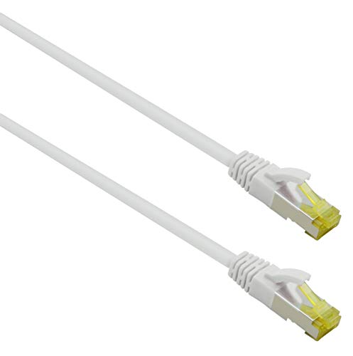 Helos Câble Patch Ultra Flex SFTP catégorie 6a TPE Blanc 20 m, Câbles Ethernet