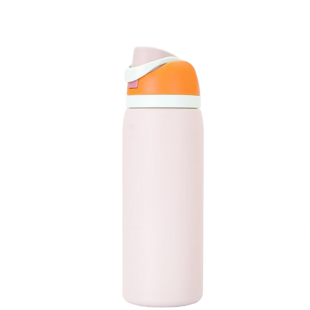 Besot 910ml Insulated Stainless Steel Water Bottle with Straw, Perfect for Outdoor Activities and Traveling, Food Grade Safe, BPA Free, Leak Proof Car Water Bottle... (Rose Quartz)