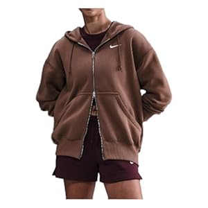 Nike Sportswear Phoenix Fleece Women’s Oversized Full-Zip Hoodie (Fauna Brown/Sail)
