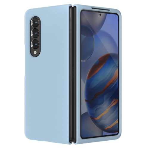 Coque silicone Galaxy Z Fold 3 5G protection antichoc bleu clair