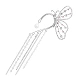 ibasenice Pendientes Estilo Creativo y Impresionante Diseño de Mariposas Tipo Ear Cuff para Mujer en Aleación Ligera y Portátil, Ideales para Cosplay y Banquetes