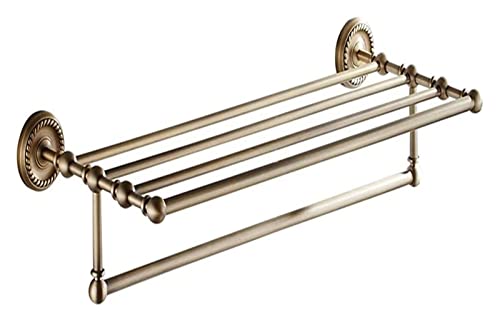 Porte-serviettes de salle de bain mural et support de rangement rétro