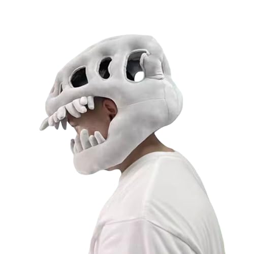 Couvre-tête de mort dinosaure réaliste pour déguisement scolaire et cosplay