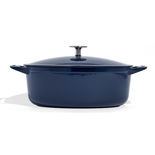 Made-In-Cookware-Oval-Dutch-Oven-75-Quart-Blue-Enameled-Cast-Iron-Exceptional-Heat-Retention-Durability-Professional-Cookware-Crafted-In-France-Induction-Compatible