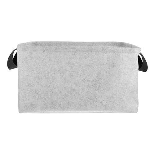 BESPORTBLE Cubo de Ropa de Fieltro Plegable Mediano Cesta de Almacenaje Gris para Guardar Ropa Sucia y Objetos