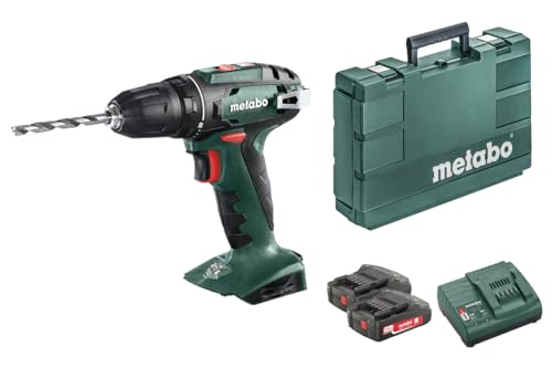 metabo Akku-Bohrschrauber BS 18-18V - 48 Nm Drehmoment, LED-Licht, Gürtelhaken - Kompakt & kraftvoll - Profi Akkuschrauber für Holz & Metall - Inkl. 2 x 1.5 Ah LiPOWER Akkus, Ladegerät und Koffer metabo Akku-Bohrschrauber BS 18-18V - 48 Nm Drehmoment, LED-Licht, Gürtelhaken - Kompakt & kraftvoll - Profi Akkuschrauber für Holz & Metall - Inkl. 2 x 1.5 Ah LiPOWER Akkus, Ladegerät und Koffer