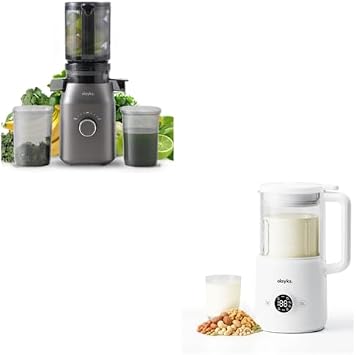 olayks. Juicer Machines with 4.3" Large Feed Chute Fit Whole Fruit and 6 in 1 Automatic Nut Milk Maker, 20oz Soy Milk Maker Machine for Homemade Oat, Soy, Plant-Based Milk, Dairy Beverages