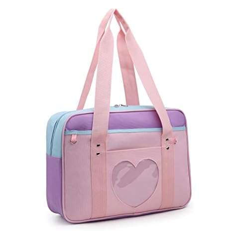 RAINBOW SMILE Ita Bag Heart Messenger Japanese School Bag Kawaii Large Anime Shoulder Handbags Cover