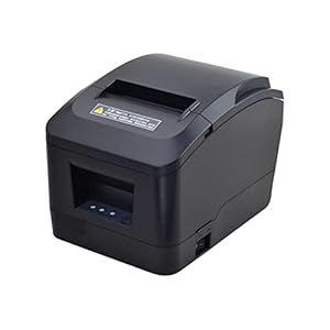 Label Printer 80mm kassabonprinter USB/Bluetoot/LAN-poort Printer for Pos/Supermarkt for Anroid IOS (Color : USB, Plug Type : EU plug)