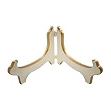 Artliving Display Stand Easel Bowl Stands for Display Large Deep Bowls, Platters and Deep Dishes White Gold