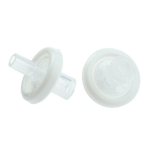 Celltreat 229758 Syringe Filter, PTFE Membrane, Sterile, 0.45µm Port Size, 13mm Diameter, White (Case of 75)