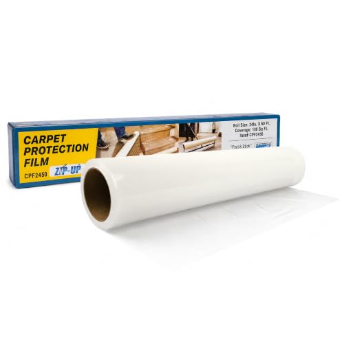 Zip-UP 24 x 50 Carpet Protection Film Self Adhesive Easy Installation