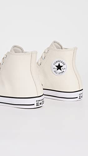 Image of Converse Chuck Taylor Men's All Star Leather Sneaker, Egret White Black, 39.5 EU