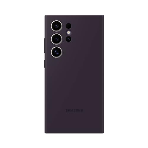 Image of Samsung Galaxy S24 Ultra Silicone Phone Case, Protective Silicone Case Cover with Color Variety, Smooth Grip, Soft and Sleek Design, Snug Fit, US Version, EF-PS928TEEGUS, Dark Violet